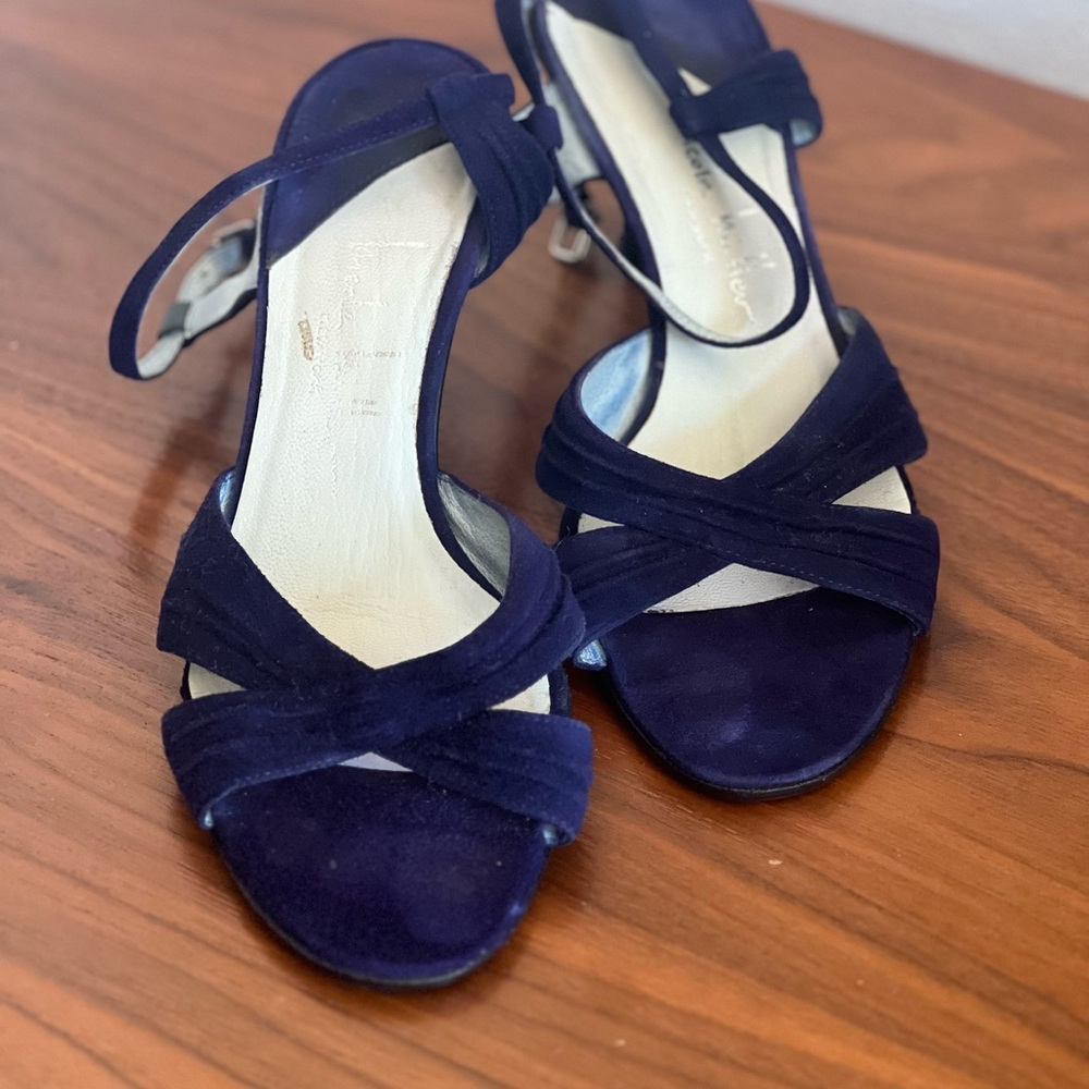 Vintage Nicole Miller Navy Blue Women's Sandals
